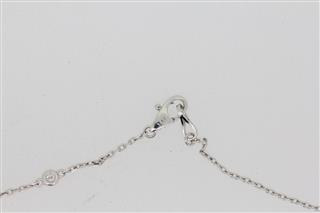 14k White Gold Diamond Cable Chain Necklace - 18